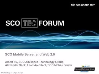 SCO Mobile Server and Web 2.0