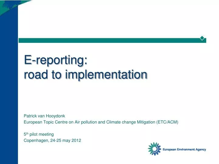 e reporting road to implementation