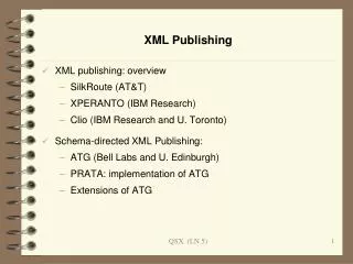 XML Publishing