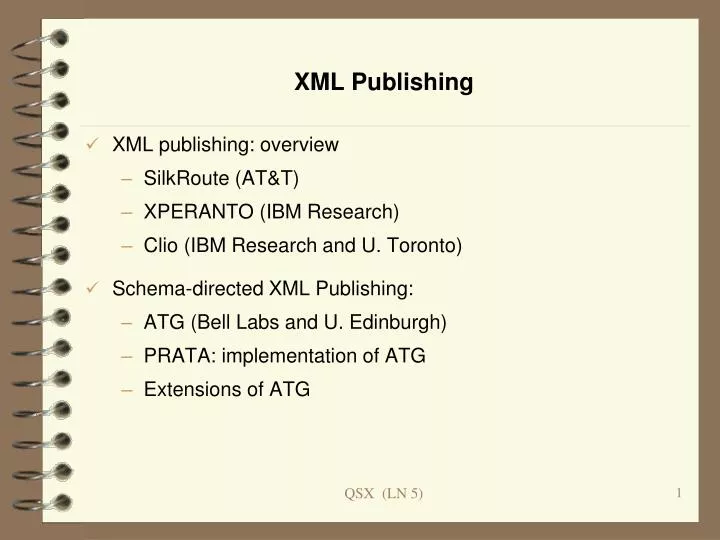 xml publishing