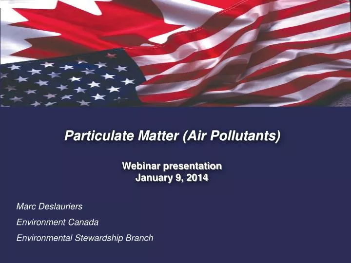 particulate matter air pollutants webinar presentation january 9 2014