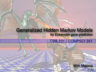 Generalized Hidden Markov Models