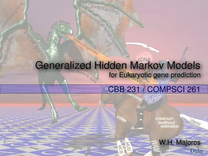 generalized hidden markov models