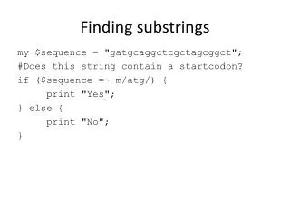 Finding substrings