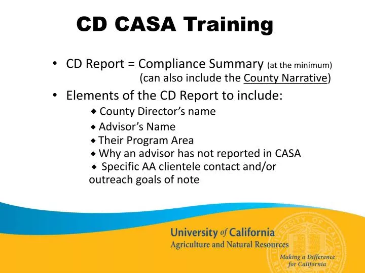 cd casa training