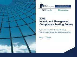 2009 Investment Management Compliance Testing Survey