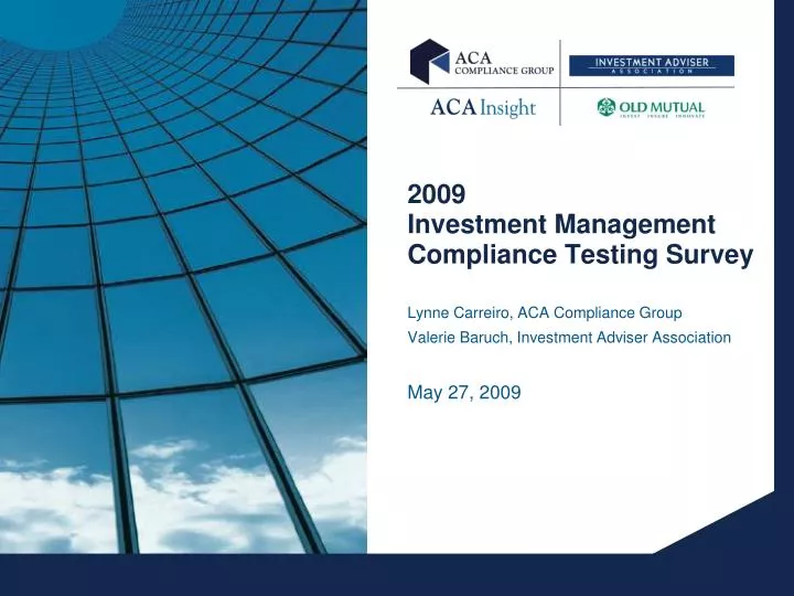 2009 investment management compliance testing survey