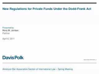 New Regulations for Private Funds Under the Dodd-Frank Act