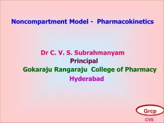 Noncompartment Model - Pharmacokinetics