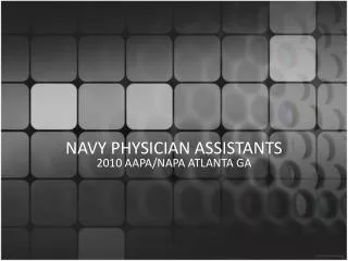 NAVY PHYSICIAN ASSISTANTS