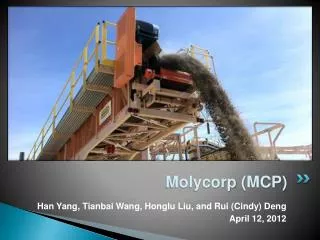 Molycorp (MCP)