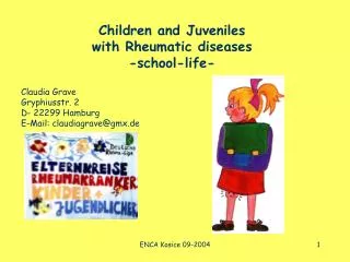 Children and Juveniles with Rheumatic diseases -school-life-