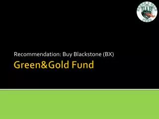 Green&amp;Gold Fund
