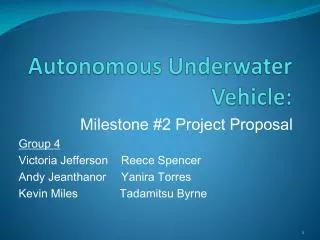 Autonomous Underwater Vehicle: