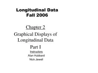 Chapter 2 Graphical Displays of Longitudinal Data Part I