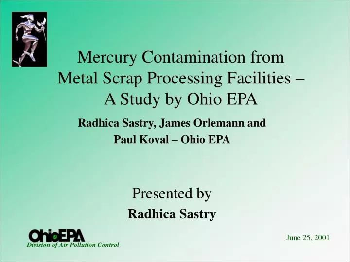 mercury contamination from metal scrap processing facilities a study by ohio epa