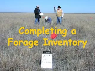 Completing a Forage Inventory