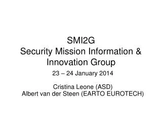 SMI2G Security Mission Information &amp; Innovation Group