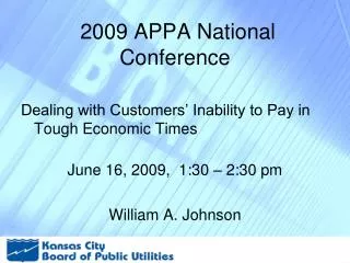 2009 APPA National Conference