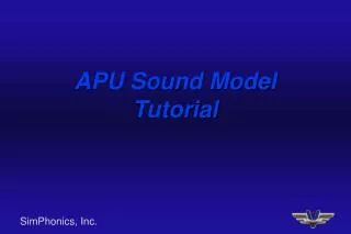 APU Sound Model Tutorial