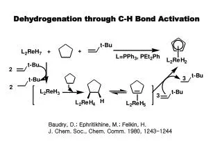 Dehydrogenation through C-H Bond Activation
