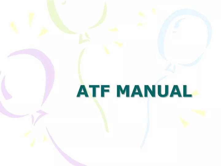 atf manual