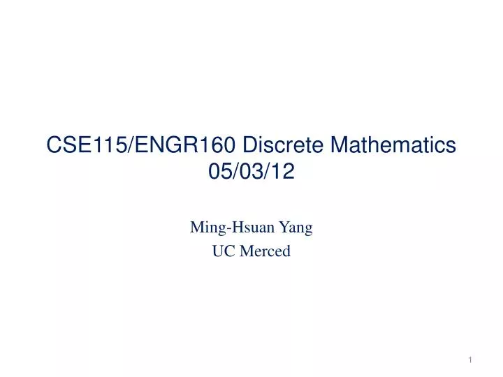 cse115 engr160 discrete mathematics 05 03 12