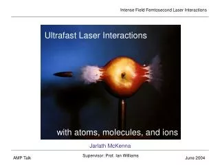 Ultrafast Laser Interactions