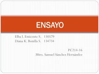 ensayo