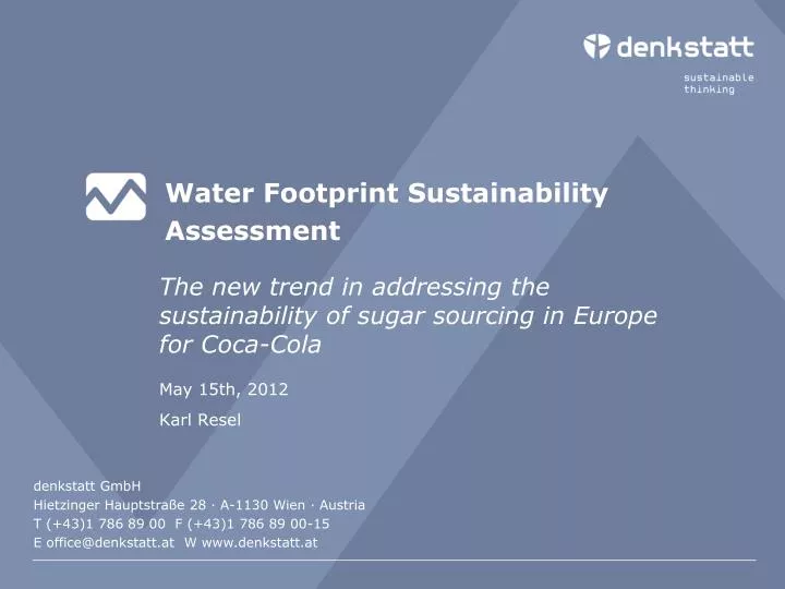 water footprint sustainability assessment