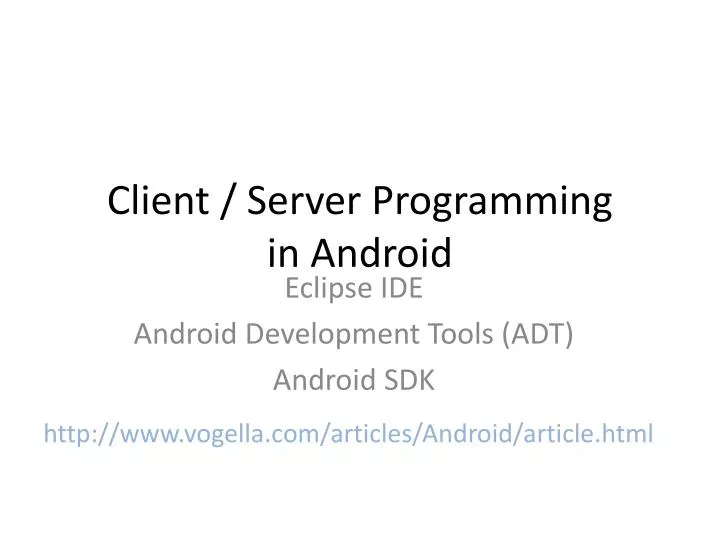 client server programming in android