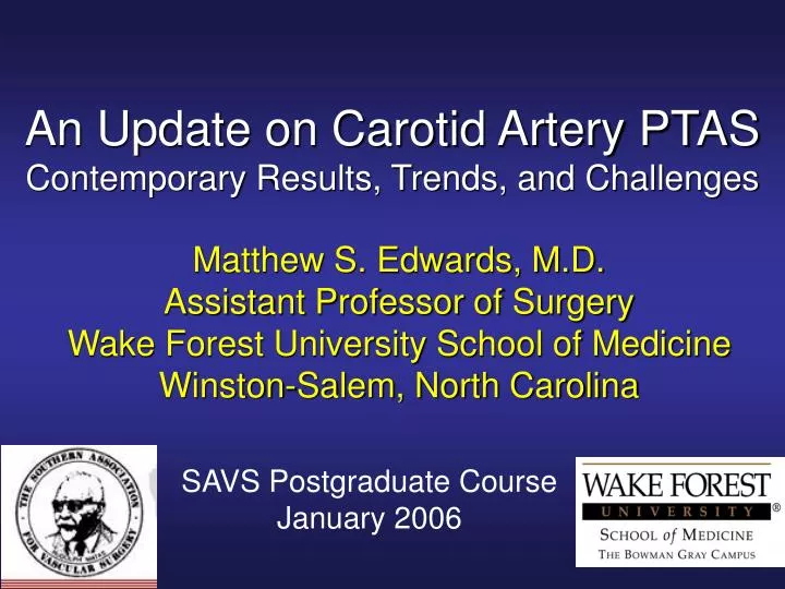 an update on carotid artery ptas contemporary results trends and challenges