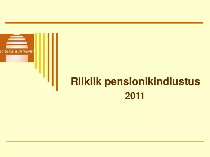 riiklik pensionikindlustus