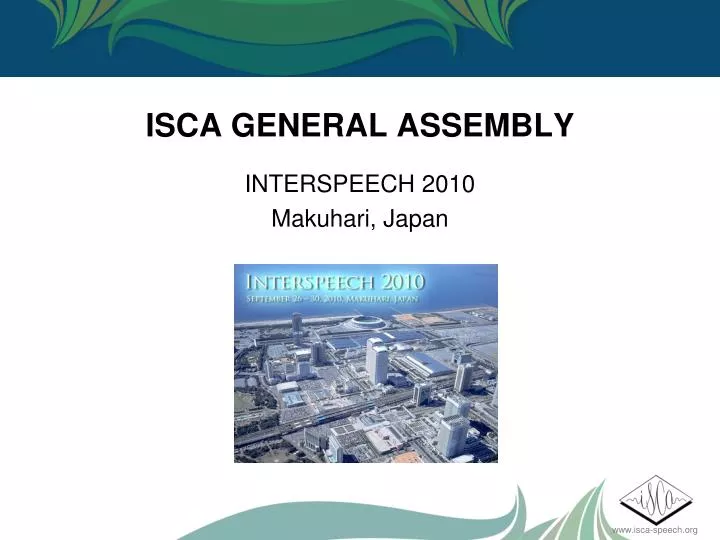 isca general assembly