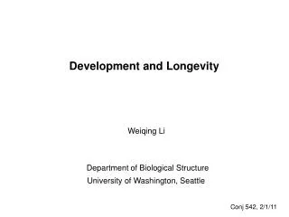 Development and Longevity