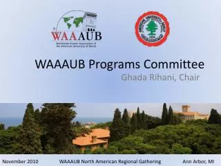WAAAUB Programs Committee
