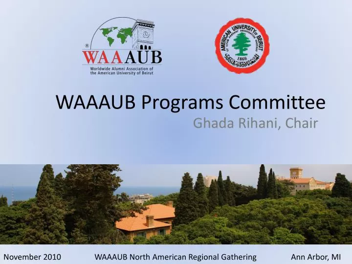 waaaub programs committee