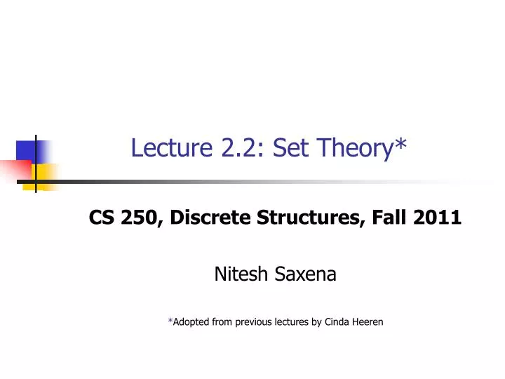 lecture 2 2 set theory