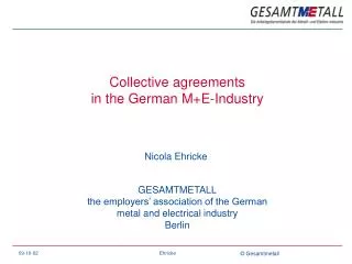 Collective agreements in the German M+E-Industry