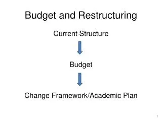 Budget and Restructuring