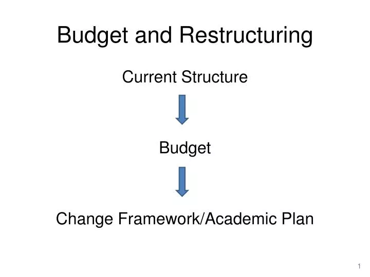 budget and restructuring