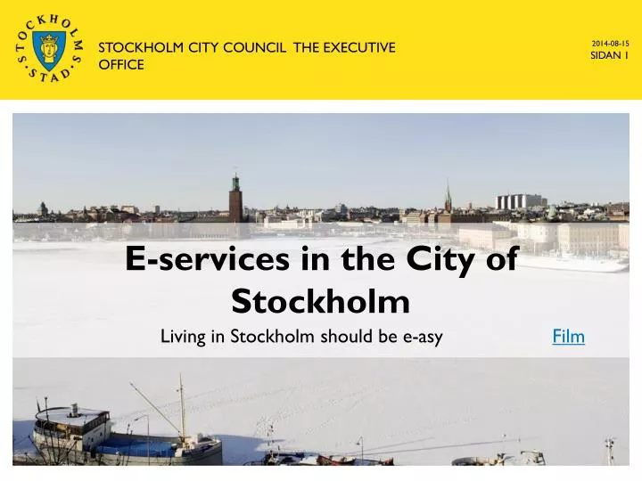 e services in the city of stockholm