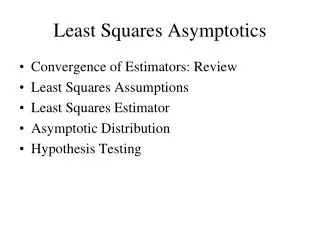 Least Squares Asymptotics