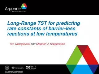 Long-Range TST for predicting rate constants of barrier-less reactions at low temperatures