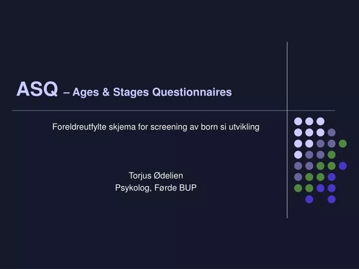 asq ages stages questionnaires