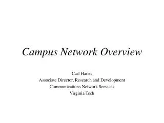 Campus Network Overview