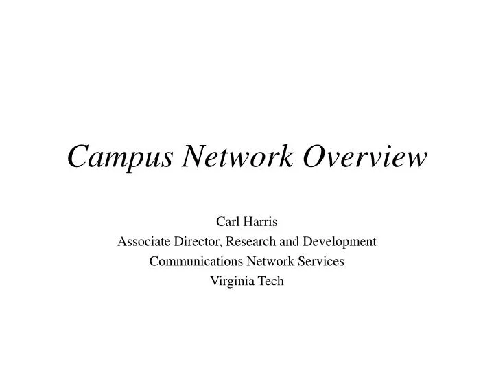 campus network overview