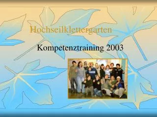 Hochseilklettergarten