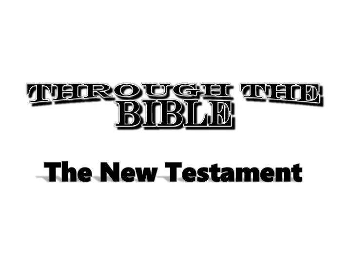 through the bible