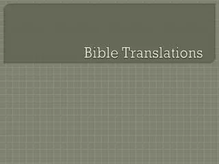 Bible Translations